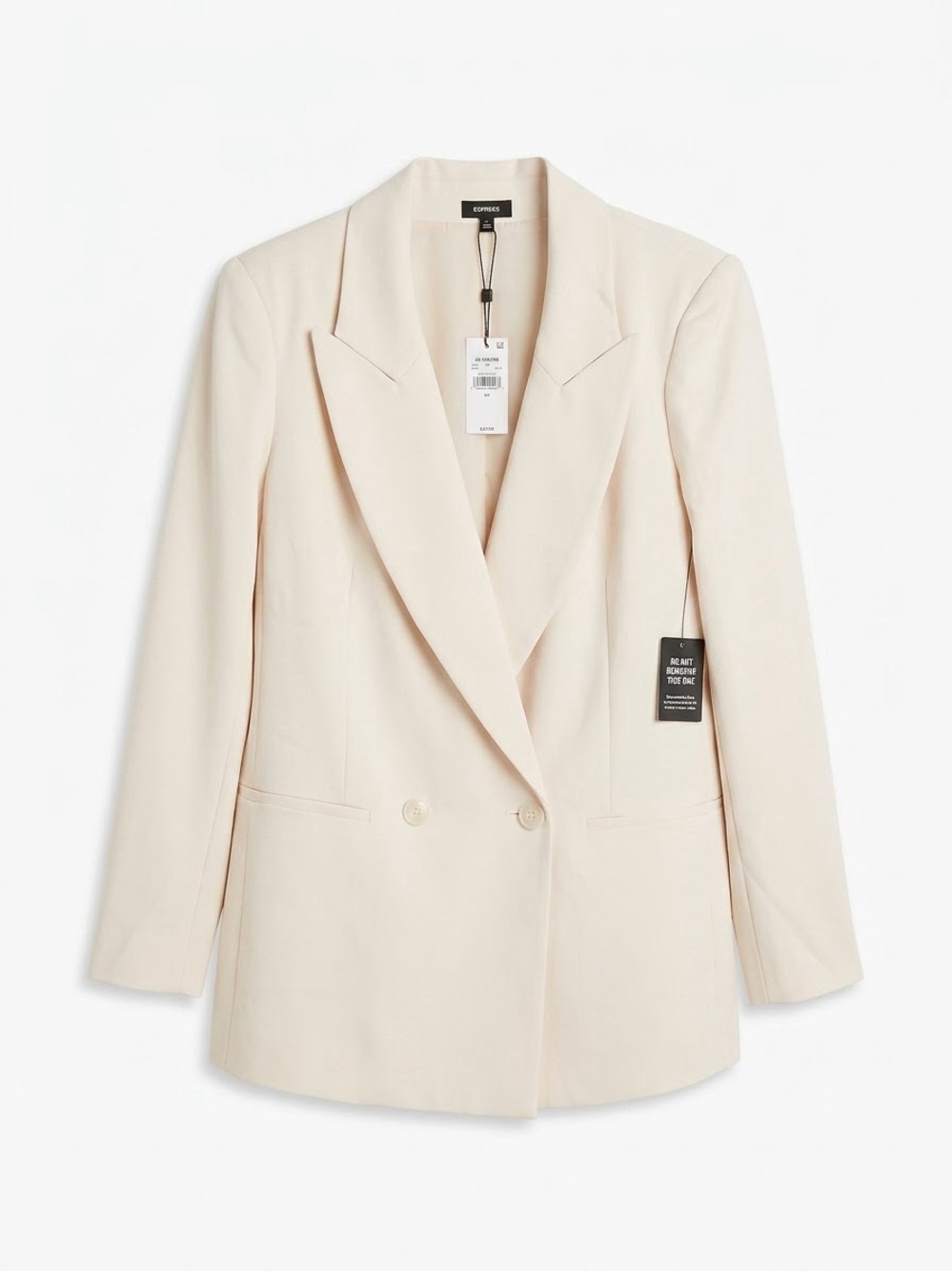 Express Women's Light Cream lightweight Blazer